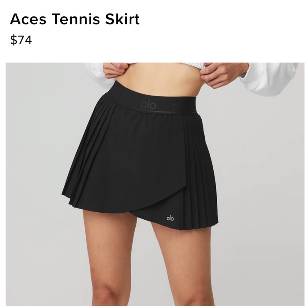 Black Alo Aces Tennis Skirt Brand New